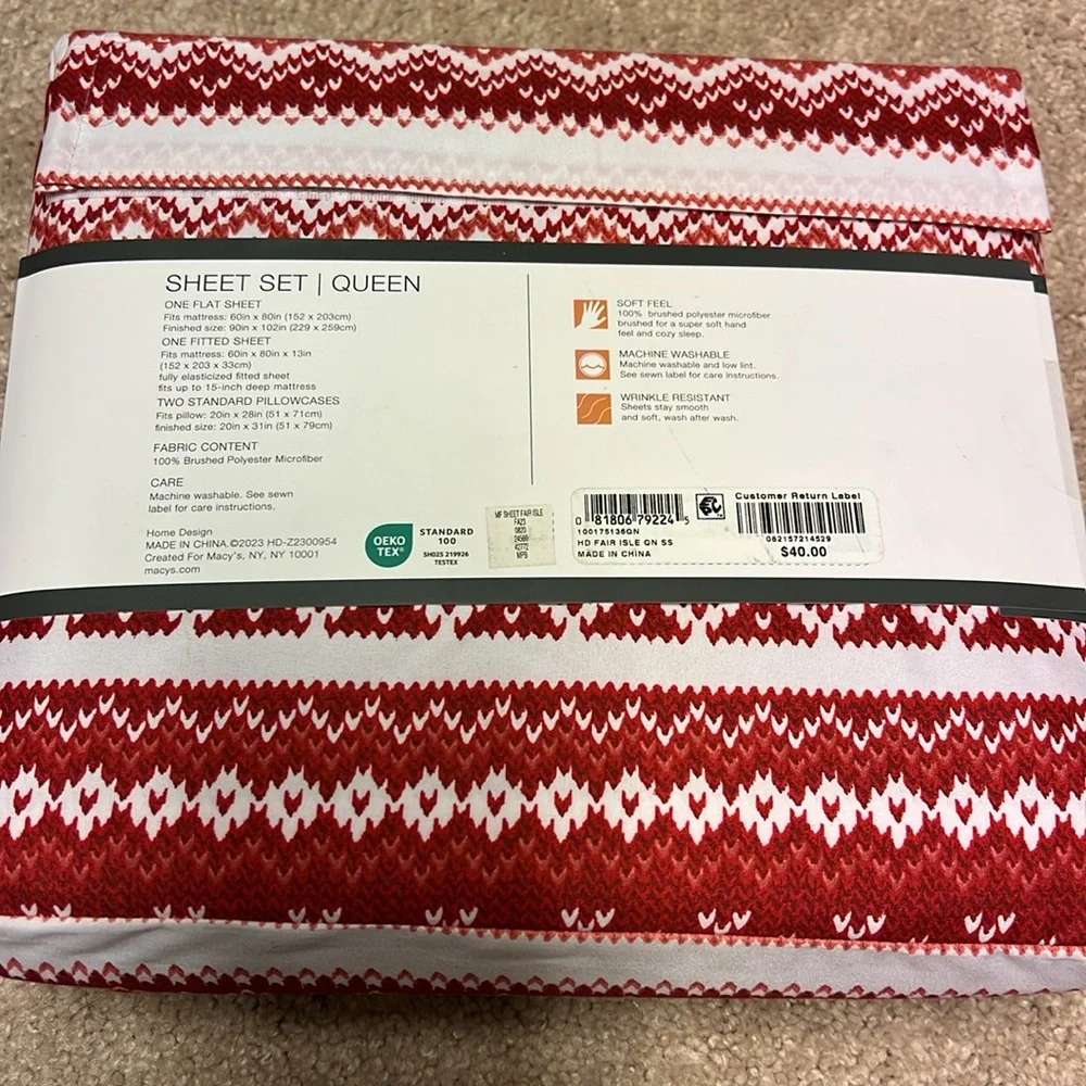 Home Design Easy Care Holiday Printed Microfib... - Picture 3 of 4